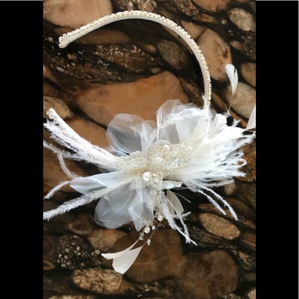 Bridal head band crystal & beading embellishments